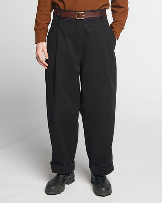 Pantalons British Worker en twill brossé noir - Girls of dust