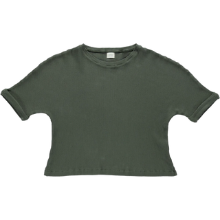 T-shirt Marjolaine côtelé - Green forest - Poudre Organic