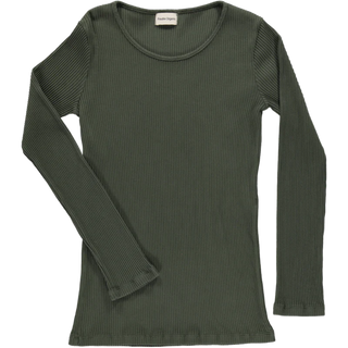 T-shirt Eglantine Côtelé Madame - Forest green - Poudre Organic