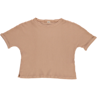 T-shirt Marjolaine côtelé - Indian tan - Poudre Organic